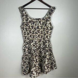 Vintage Y2K Paisley Print Sleeveless Dress